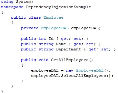 Dependency Injection with an example 1 Dependency