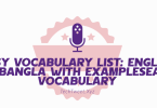 Easy Vocabulary List English to Bangla with ExamplesEasy Vocabulary