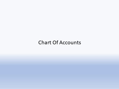 Chart Of Accounts