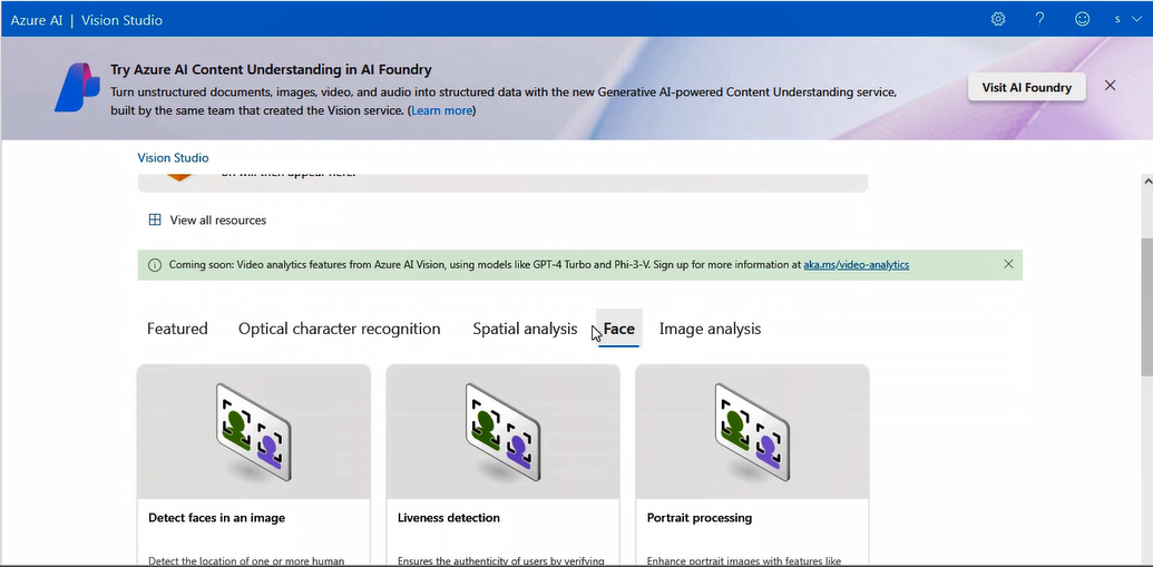 Detect faces in Azure with Vision Studio 8 7