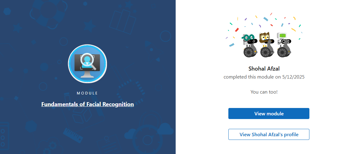 Portfolio ~Md Shohal Afzal 19 Facial Recognition With Azure