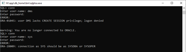 Create User ERROR: ORA-01017 3 image 2