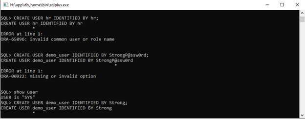 Create User ERROR: ORA-01017 1 image